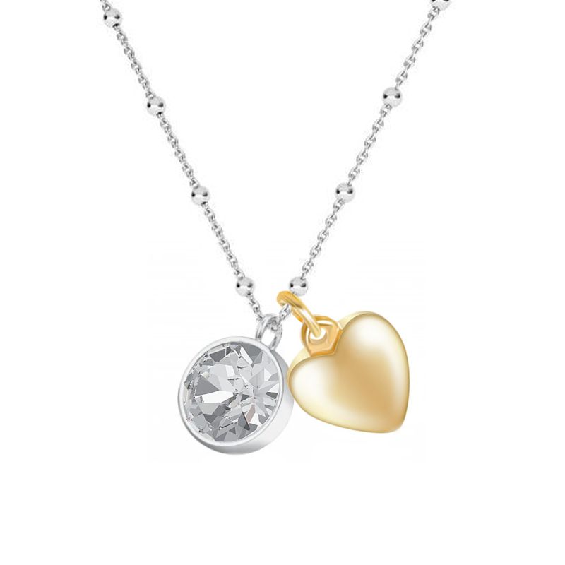 Swarovski e. náhrdelník so srdcom All you need, biely sen6039