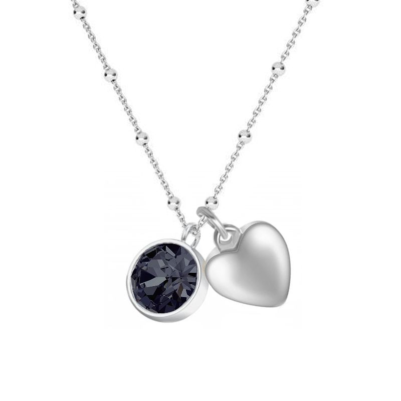 Swarovski e. náhrdelník so srdcom All you need, čierny sen6042