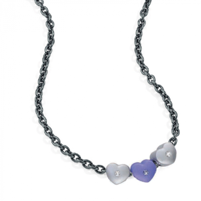 Obrázok pre Morellato Colours čierny náhrdelník so srdiečkami sabz390