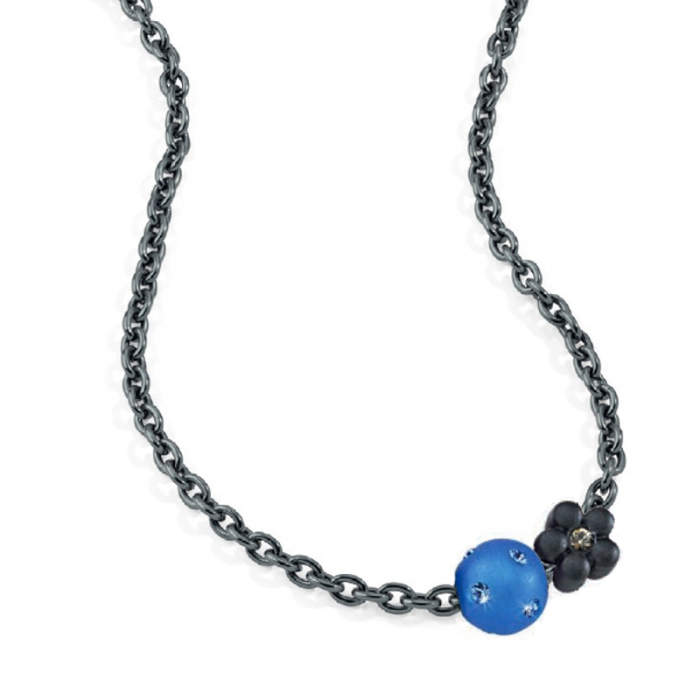 Obrázok pre Morellato Colours čierny náhrdelník s kvietkom sabz391