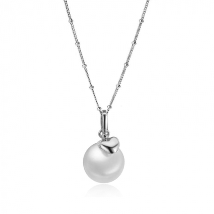Obrázok pre Swarovski e. náhrdelník Swan lake s perlou a srdiečkom sen5927