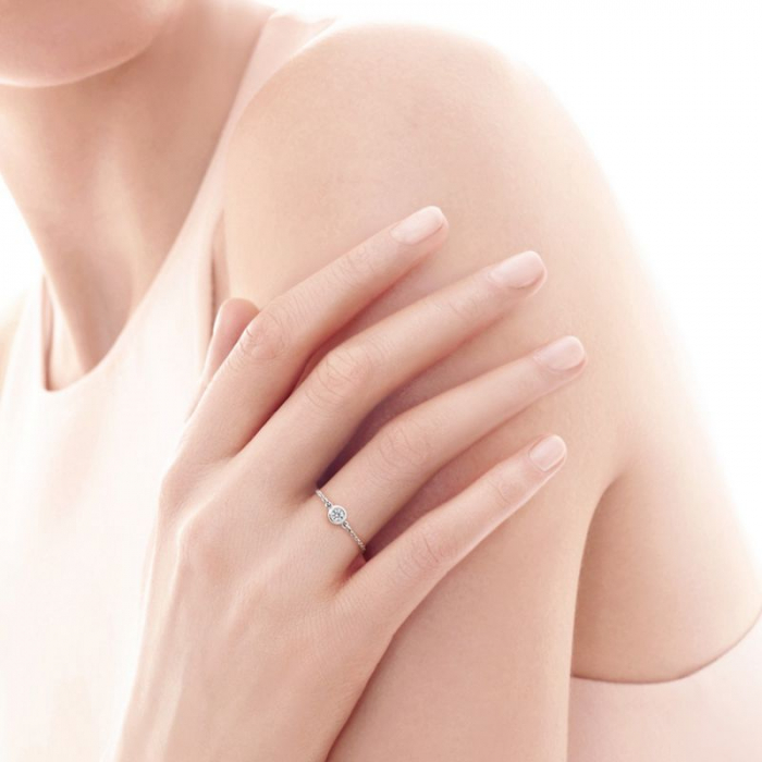 Obrázok pre Swarovski e. minimalistický prsteň Pure Lines, biely se4341
