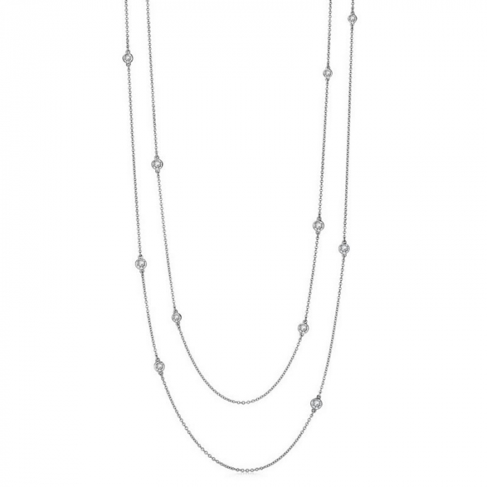 Obrázok pre Swarovski e. extra dlhý náhrdelník Pure Lines, biely sen6009