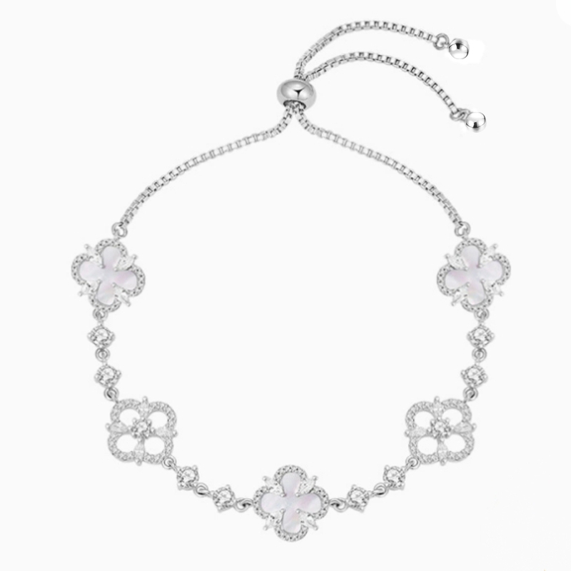 Swarovski e. náramok s perleťou Crystal Clover, štvorlístok seb6025 náramok štvorlístok