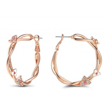 Swarovski e. dámske náušnice kruhy Vine Vow, kvietky see3400 náušnice kruhy