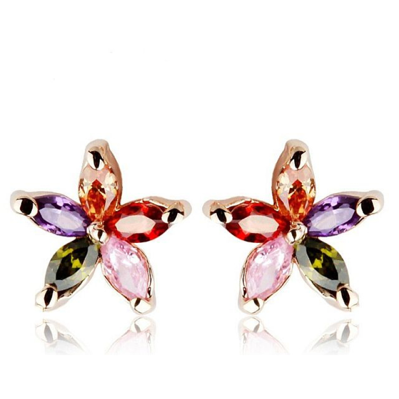 Swarovski e. náušnice Fry, farebné kvietky see2265 swarovski náušnice